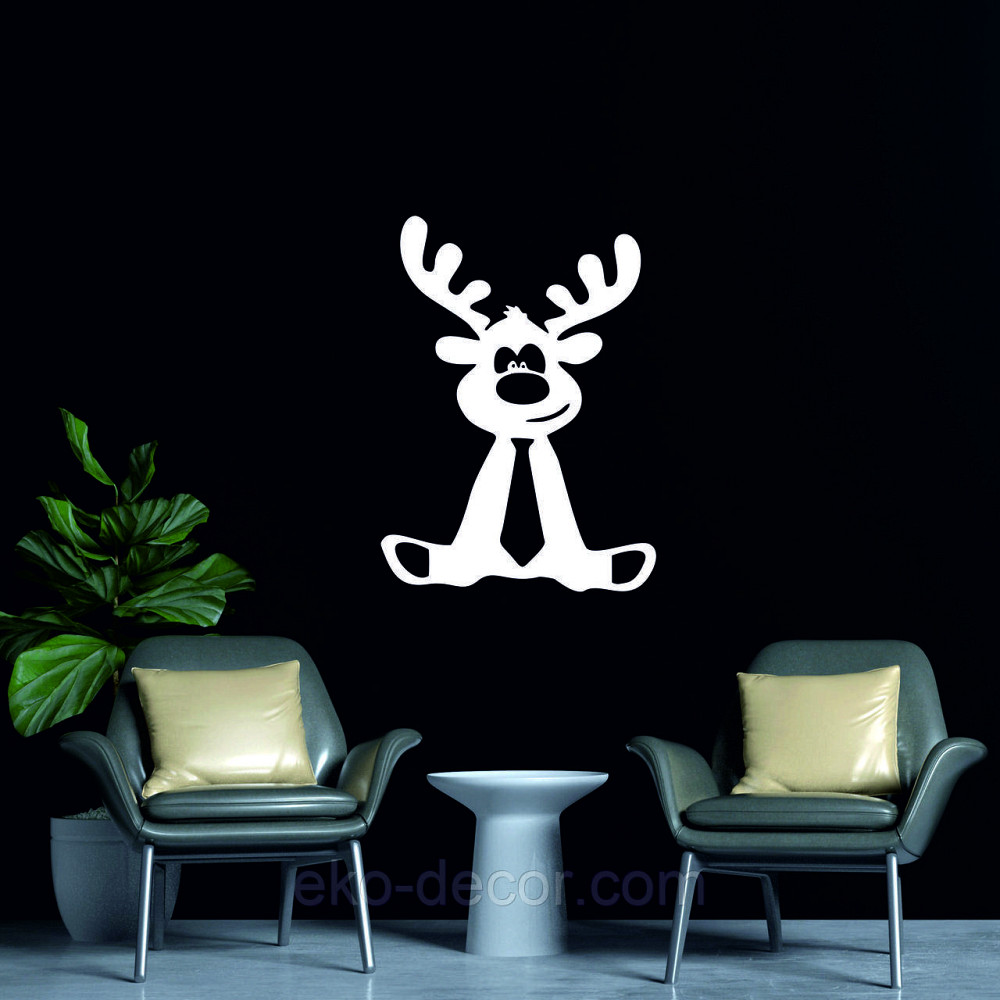 Декоративное настенное Панно «Олень», Декор на стену 70*51 см, Белый Киев - изображение 3