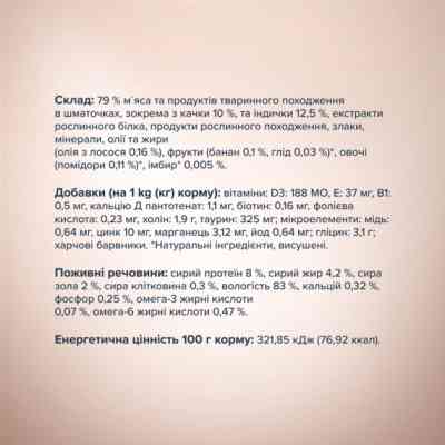 Вологий корм для собак Club 4 Paws Selection Плюс Шматочки з качкою та індичкою в соусі 85 г (4820215368049) Вінниця