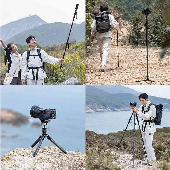 Штатив-монопод туристичний карбоновий з трекінговими палицями 15-146см Ulanzi TT35 Київ