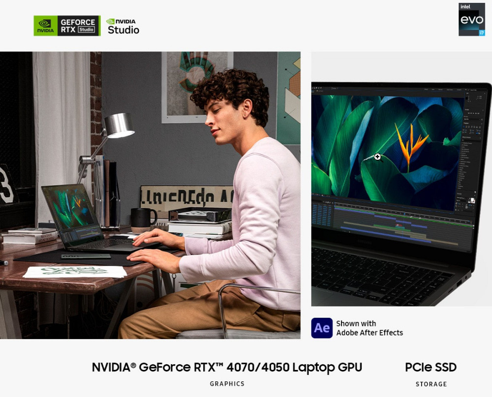 Ноутбук Samsung Galaxy Book3 Ultra NP960XFH-XA1CA 16" 3K AMOLED 120Hz Intel Core i7-13700H 16GB LPDDR5 512GB SSD GeForce RTX 4050 Миколаїв - фото 5