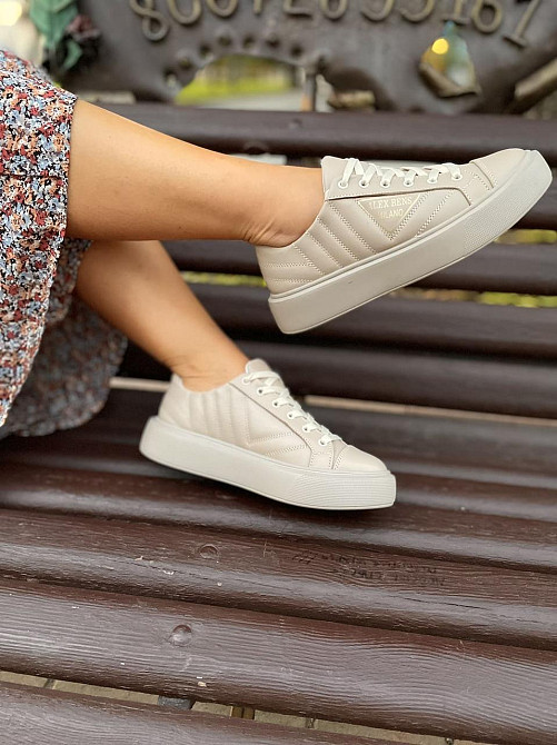 ALEX BENZ Кросівки жіночі ALEX BENZ 1016 капучіно (весна-осінь, шкіра натуральна) (4775) Коломия - фото 4