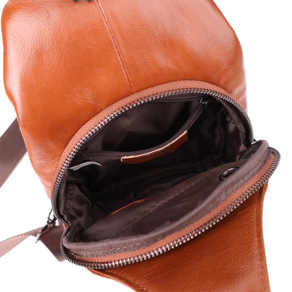 Чоловіча сумка через плече з натуральної шкіри Vintage 23049 Рудий Київ - фото 5