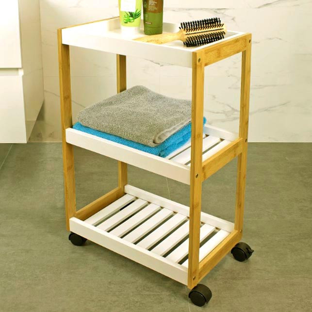 Етажерка для ванної на коліщатах "Зарінде" каррі-зефір Миколаїв - фото 1