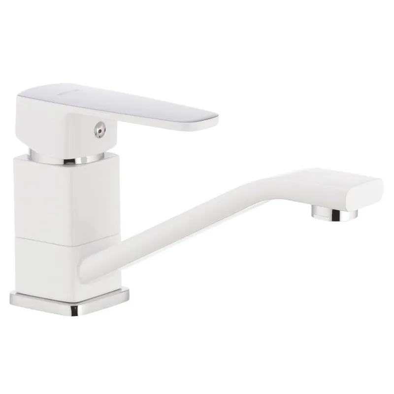 Змішувач для умивальника Mixxus Missouri 555 з виливом 15 см білий MI0593 Харків - фото 1