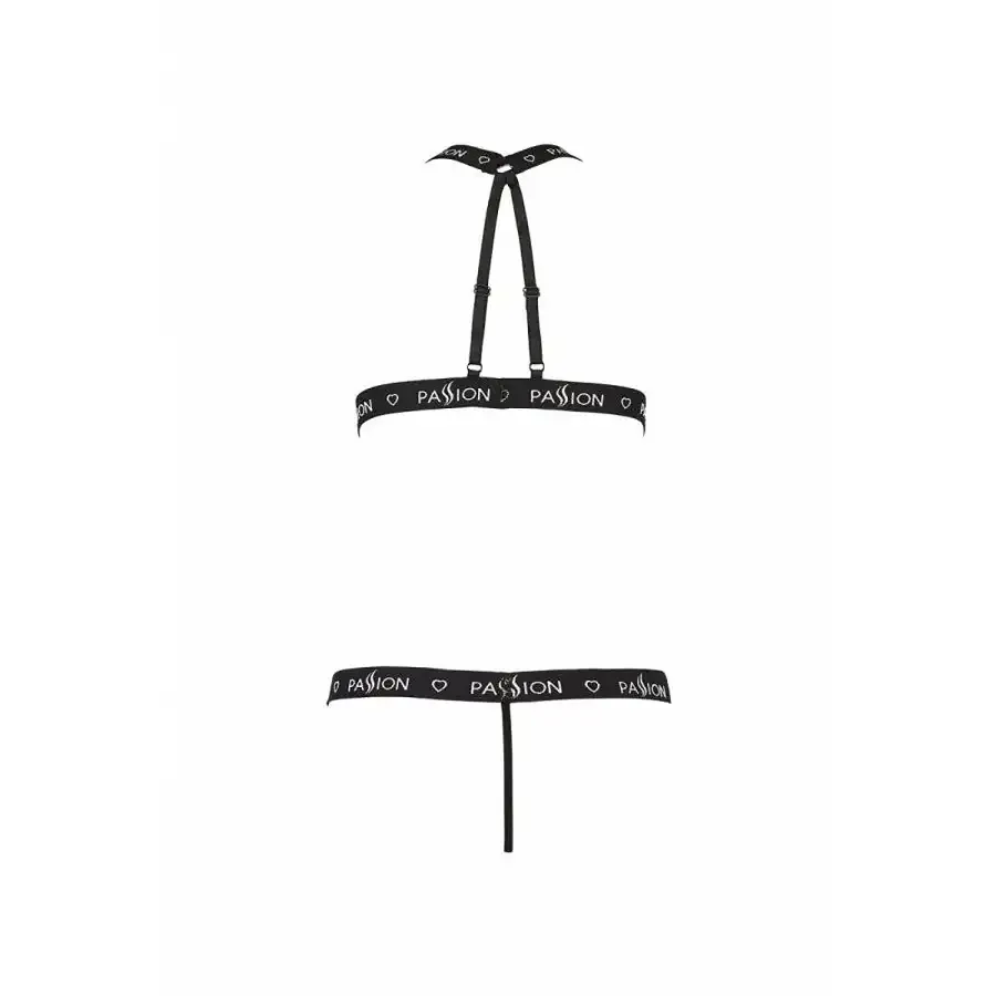 Напівпрозоре боді з вирізами Passion Exclusive Mirajane Body black XXL/XXXL, black Львов - изображение 6