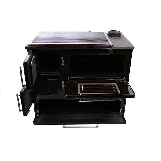 Піч-кухня на дровах та вугіллі Hosseven 4010 з духовкою та варильною поверхнею 6 кВт до 50 м2 опалювально-варильна піч Туреччина Київ