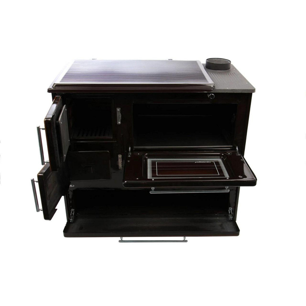 Піч-кухня на дровах та вугіллі Hosseven 4010 з духовкою та варильною поверхнею 6 кВт до 50 м2 опалювально-варильна піч Туреччина Тернопіль - фото 4