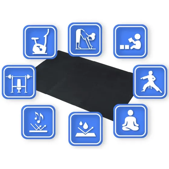 Килимок-пазл THUNDER PZ-01 60 х 60 чорний Київ