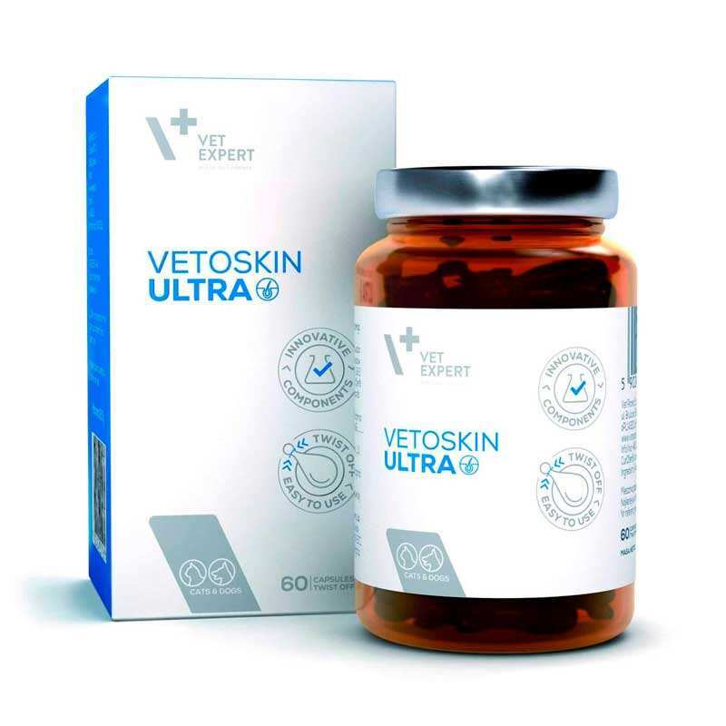Добавка для собак і котів для регенерації шкіри та шерсті VetExpert VetoSkin Ultra (ВетЕксперт ВетоСкін Ультра) Запоріжжя - фото 1