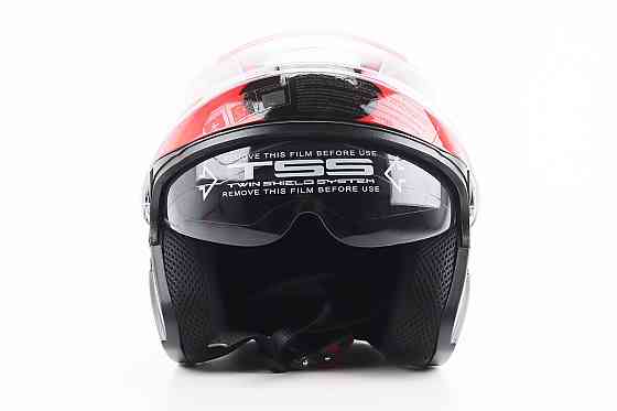 Шолом відкритий+відкидні окуляри BLD-708 М (57-58см), ЧОРНО-ЧЕРВОНИЙ "Raptor" Киев