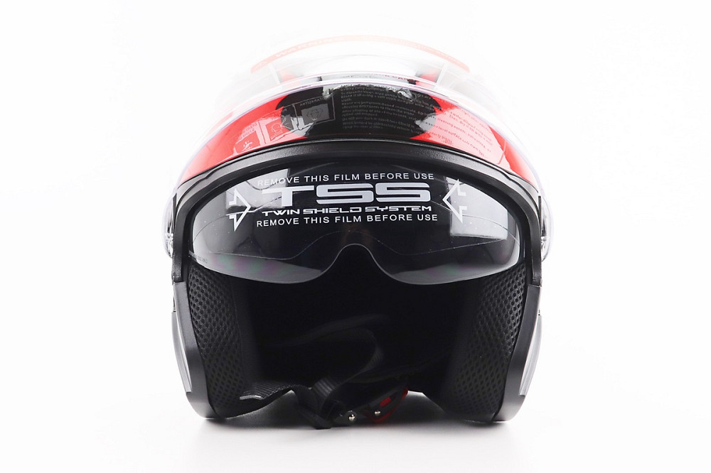 Шолом відкритий+відкидні окуляри BLD-708 М (57-58см), ЧОРНО-ЧЕРВОНИЙ "Raptor" Киев - изображение 5