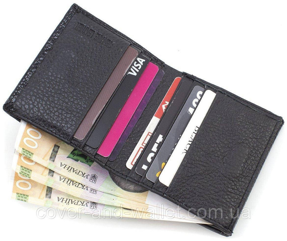 Красный лаковый женский кошелек маленького размера с монетницей ST AE 219 Черный Киев - изображение 6