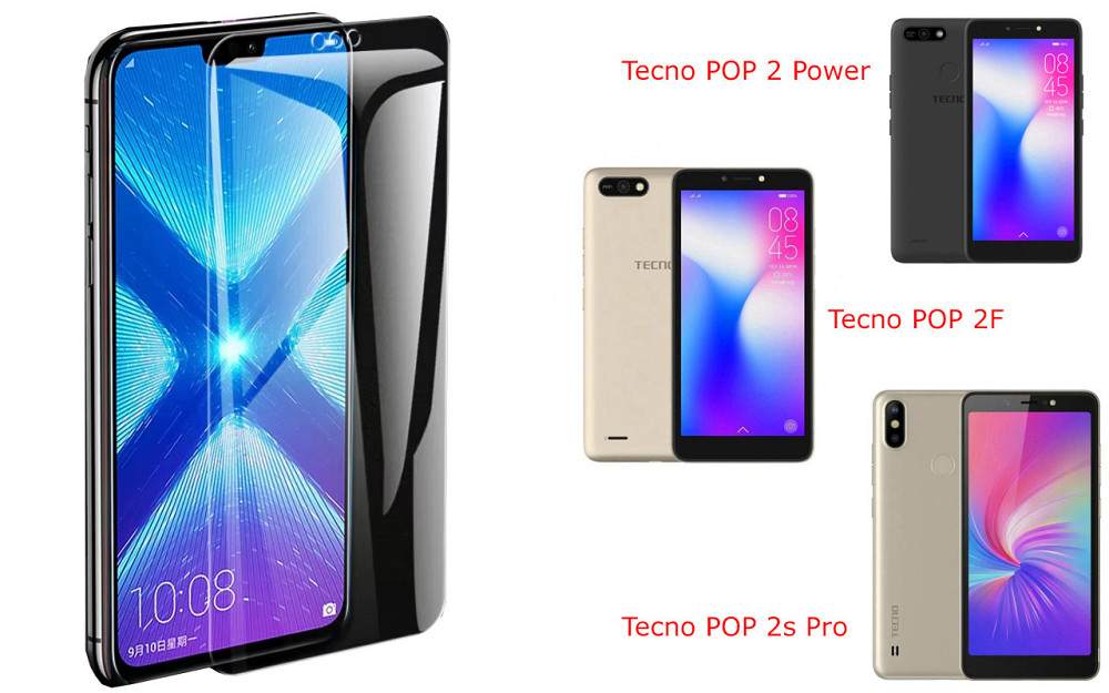 Захисне скло NeoGlass для Tecno POP 2 Power, POP 2F, POP 2s Pro – надпрозоре та стійке Київ - фото 2