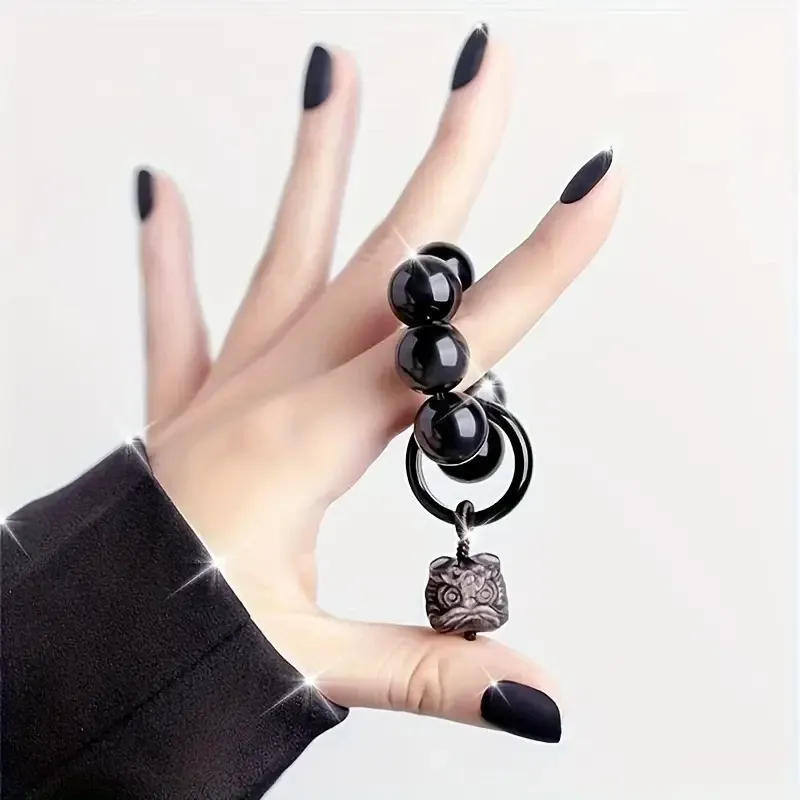 Антистресс кольцо с чёрным ониксом и львом – фиджет кольцо для снятия напряжения Киев - изображение 6