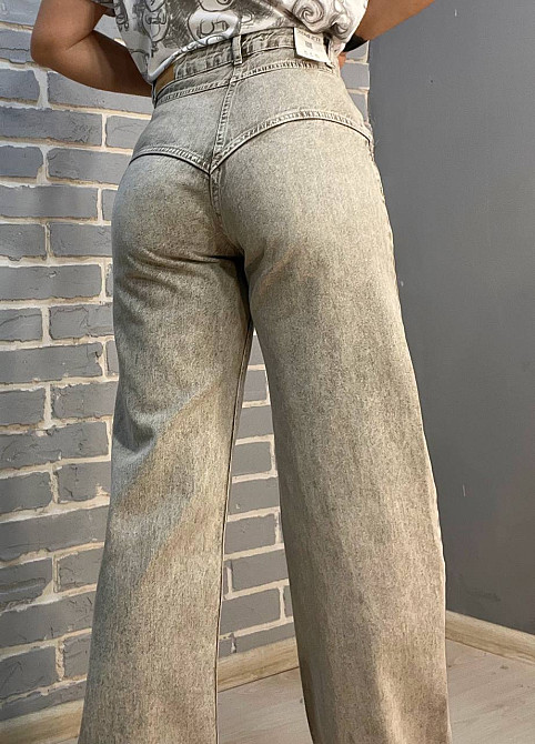 Джинси жіночі Its Basic 2909 STRAIGXT кокетка на гудзиках прямі від стегна сірі, сірий, 36, 36, 73 см, 102 см Київ - фото 13