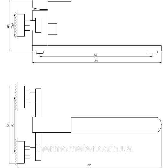Смеситель для ванны Globus Lux SICILIA SBQ-208-BB Киев