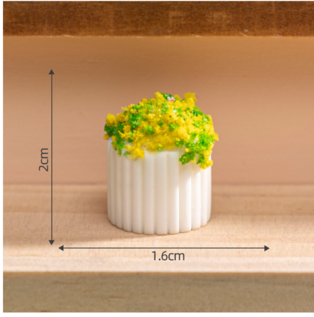 Мініатюрний вазон 2 х 1.7 см Червоні квіти для мінісада та хендмеду Жовтий Одеса