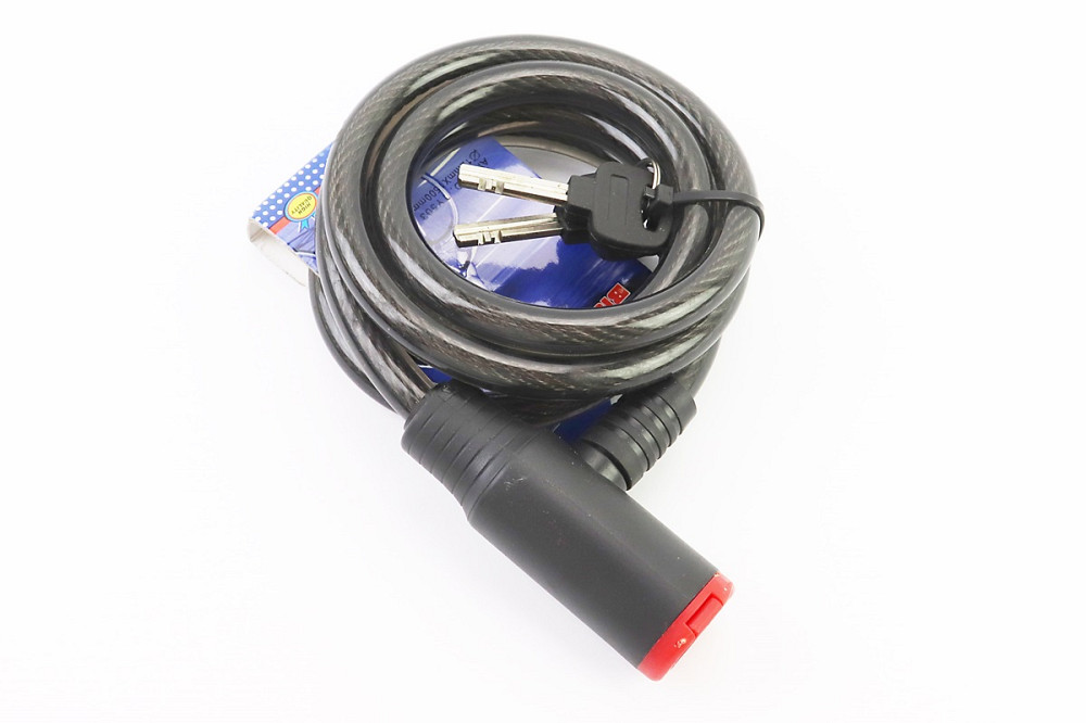 Замок протиугінний тросовий 1500х12мм під ключ, TY503 Київ - фото 1