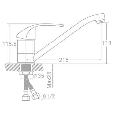 Смеситель TAU SD-1B243C Винница