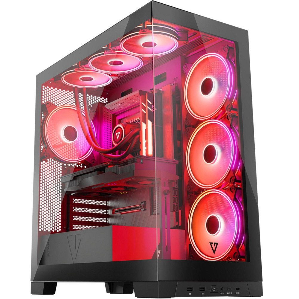 Корпус Modecom VOLCANO SPACE APEX ARGB 4x140mm fans MIDI USB 3.0x2+TYPE-C BLACK без БЖ ATX Вінниця - фото 4