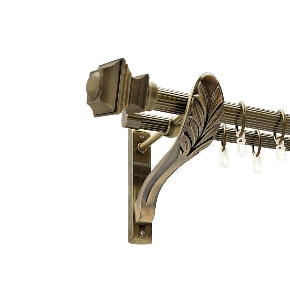 Карниз Orvit Борджеза металевий дворядний ретро рифлена труба кільце металеве Антик 25\19 мм 300 см Львов - изображение 1