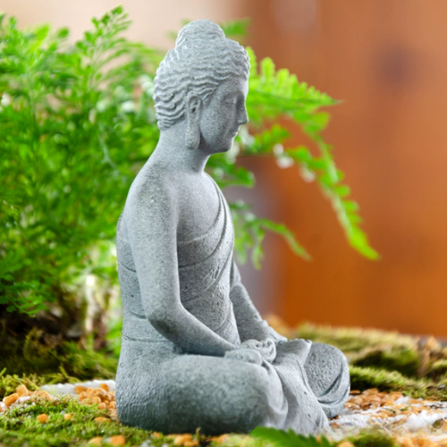 Статуетка Медитація Будди 11.3 х 9 см для флораріуму, саду, будинку, зони медитації, дзен. Полістоун Одеса - фото 8