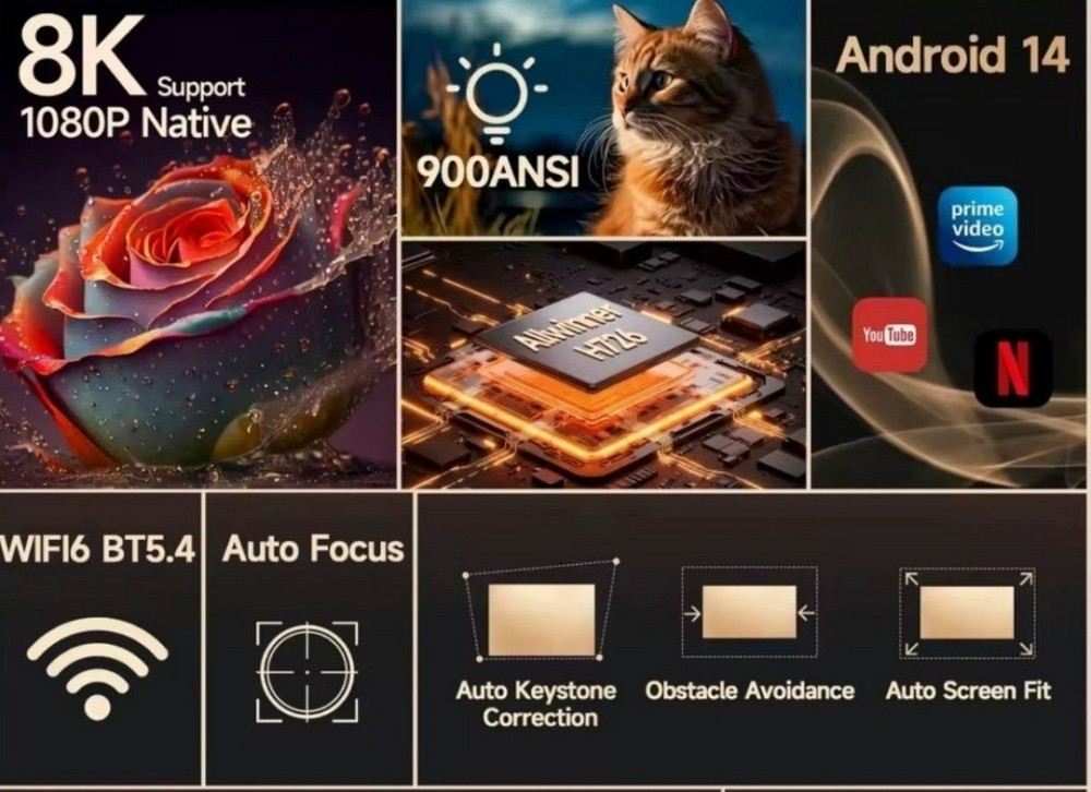 Проектор Magcubic HY350 Max — 900 ANSI, Android 14, 4K / 8K Харків - фото 1