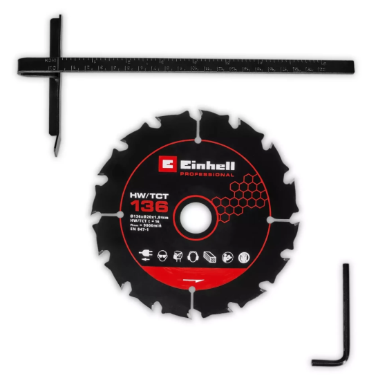 Профессиональная пила циркулярная аккумуляторная Einhell Professional TP-CS 18/136-C Li BL - Solo без акума и зу (4331240) Киев