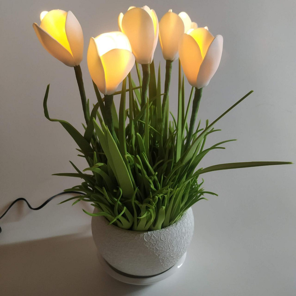 Світильник-нічник_Білі крокуси Дніпро - фото 1