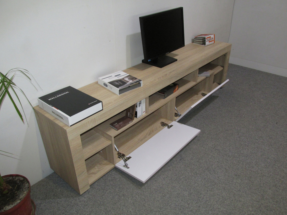 Тумба під телевізор із 5 полицями М-ЗОН Джеко 200 Сонома/Німфея Альба (MZN-031038) Дніпро - фото 4