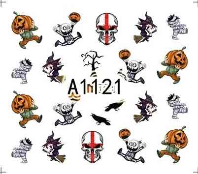 Наклейки для ногтей к Хэллоуину 5 на 6 см разноцветный Киев