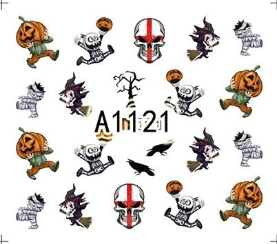 Наклейки для ногтей к Хэллоуину 5 на 6 см разноцветный Киев - изображение 1