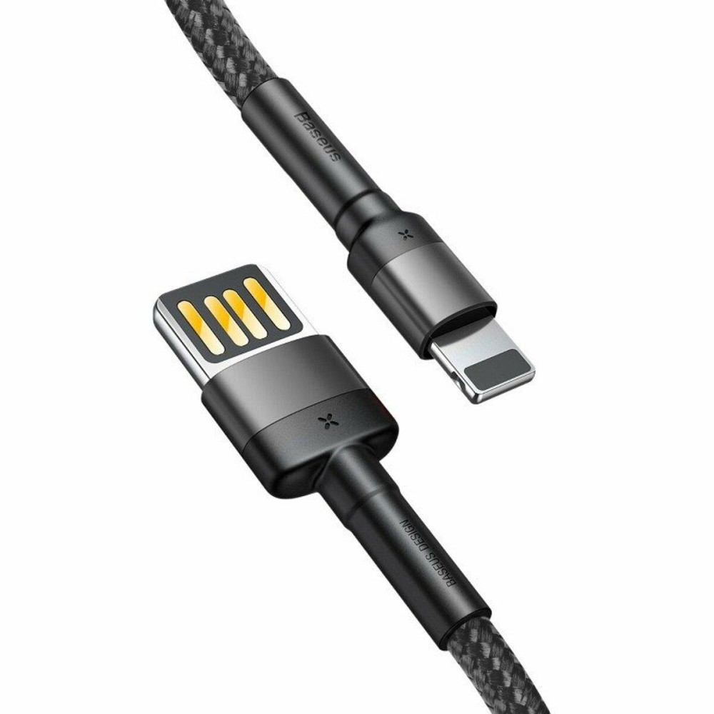 Кабель Baseus Cafule Cable USB для iPhone 1m, цвет серый+Black CALKLF-GG1 Одесса - изображение 2