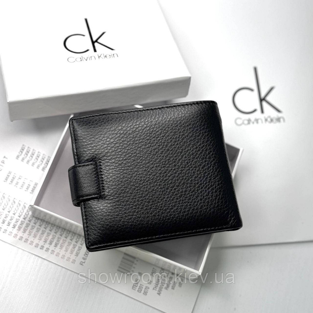 Кожаный мужской кошелек CK с застежкой (6605) Киев - изображение 5
