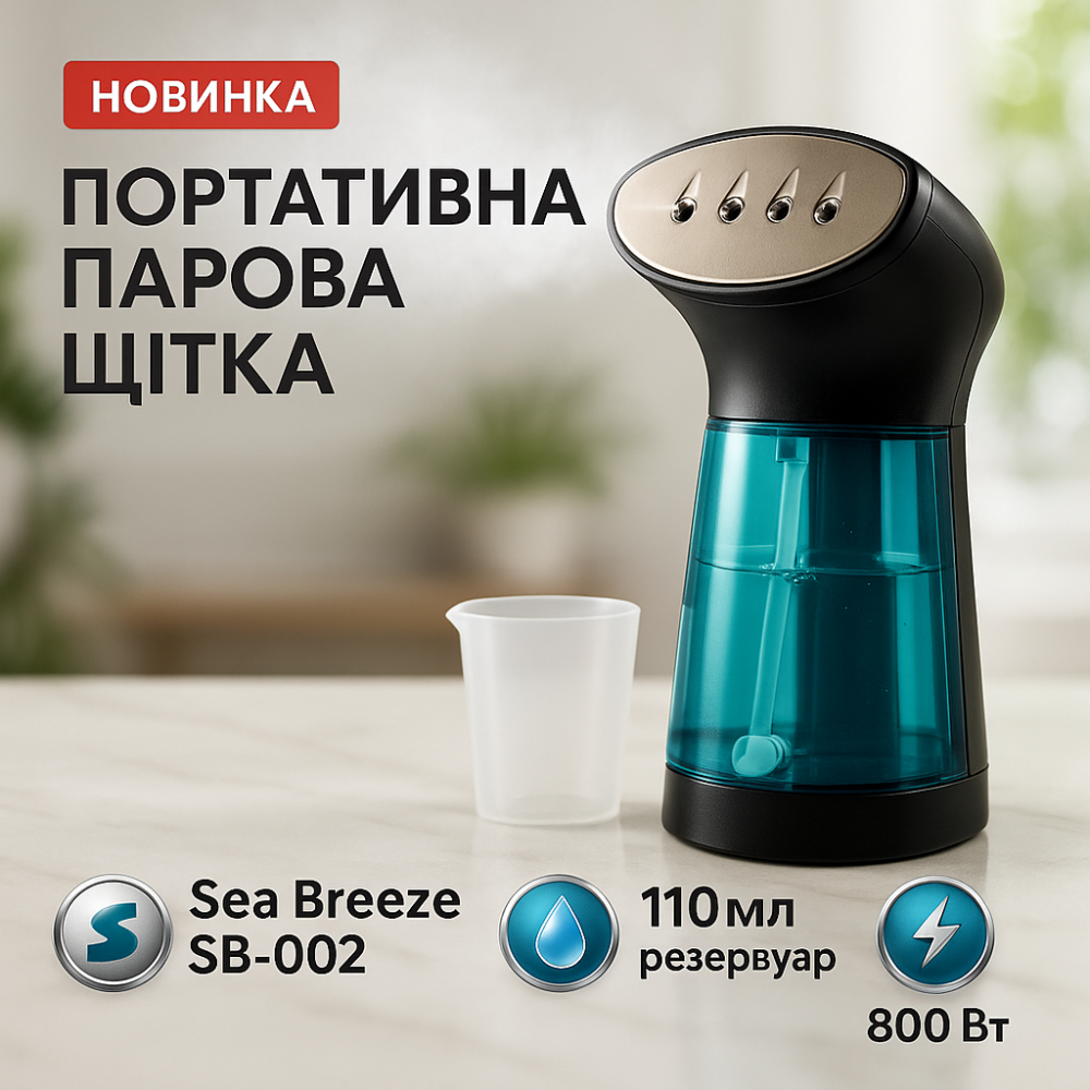 Ручной отпариватель с быстрым нагревом SeaBreeze, Ручной вертикальный отпариватель для одежды легкий HD-58 Львов - изображение 12
