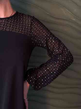 Вечірня сукня з прозорими рукавами Sofira 54-56, Чорний Київ