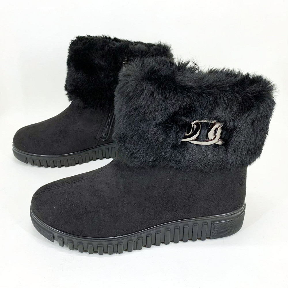 Дутики женские термо 39р 25, 5см, Женские валенки на подошве, Калоши женские дутики с мехом FY-86 Львов - изображение 3