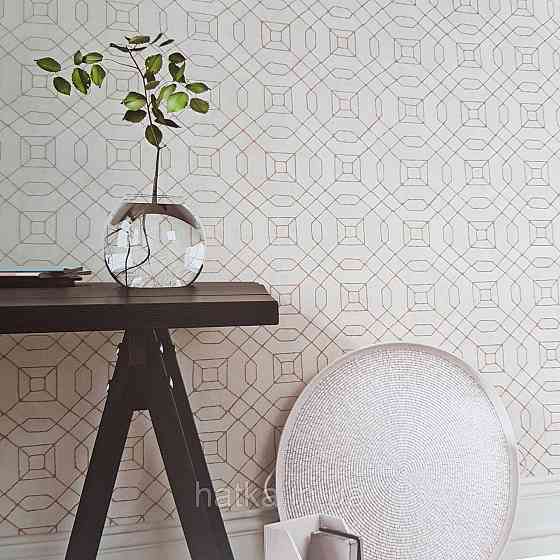 Шпалери флізелінові еко Galerie Metallic FX 0,53Х10 англія геометрія фігури золотом структурних на пісочному 3д Київ