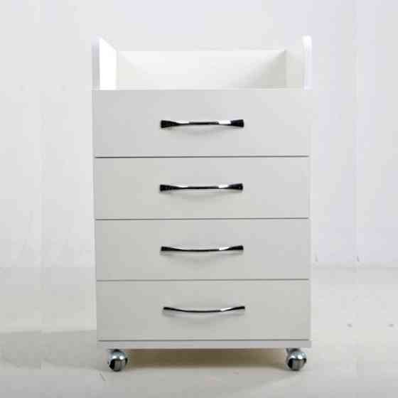 Тумба косметологічна на 4 шухляди Ельф 4 (металеві колеса) Київ