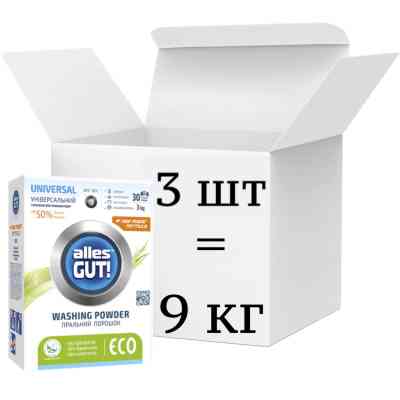 Пральний порошок Alles GUT! Eco Універсальний 3 х 3 кг (4820189880271) Вінниця