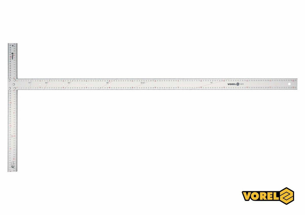 Кутник алюмінієвий VOREL : 1200 х 390 мм, з розмітками кутів 15-75° [2/10] Одеса - фото 1