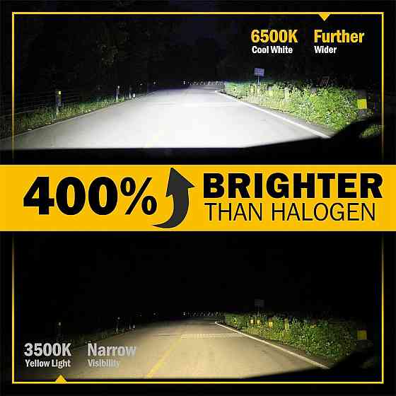 Світлодіодна протитуманна лампа H7 LED 20000LM 70W 6500K Київ