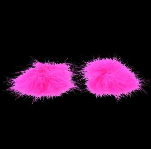 Наклейки на груди з пір'ям 6 см рожевий Київ