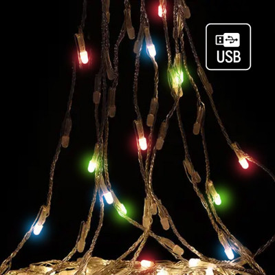 Гирлянда ColorWay Каскад LED 126 9 x 1.5 м 8 функций разноцветная USB (CW-G-126L91CUMC) Винница - изображение 8