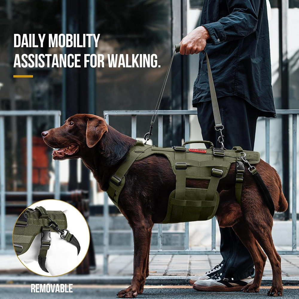 Тактична шлея для великих собак з підтримкою задніх лап Onetigris розмір L (товар з вітрини) Луцьк - фото 3