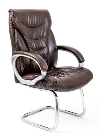 Офісне Конференційне Крісло Richman Cagliari Titan Dark Brown Хром CF Коричневий Київ