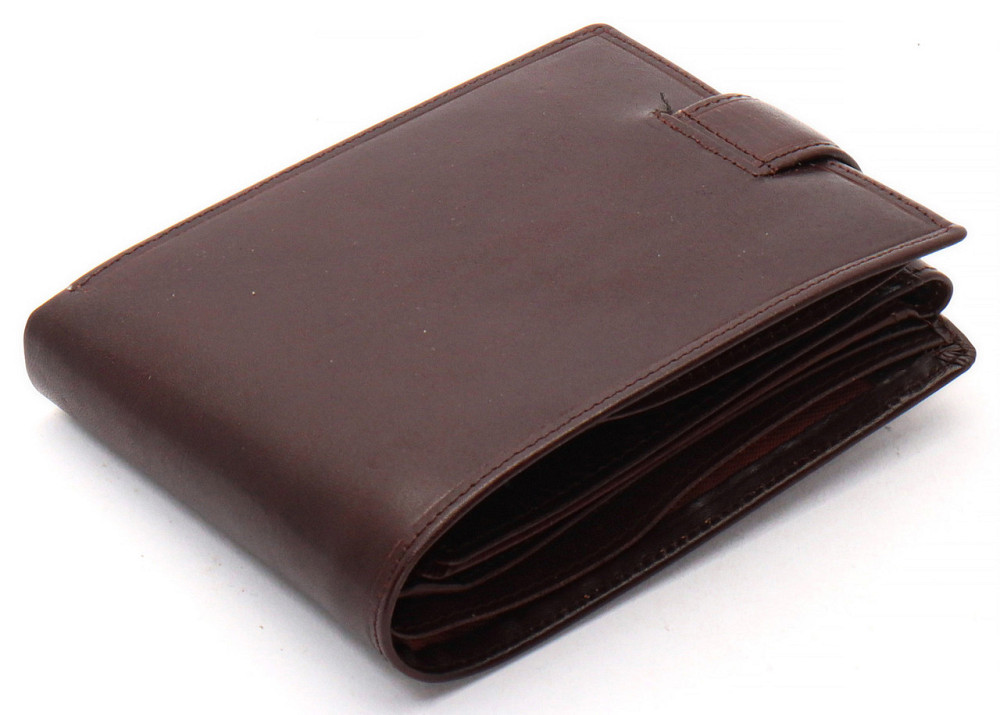 Коричневе шкіряне чоловіче портмоне з відділеннями для документів Marco Coverna MCBK010-805 Київ - фото 4