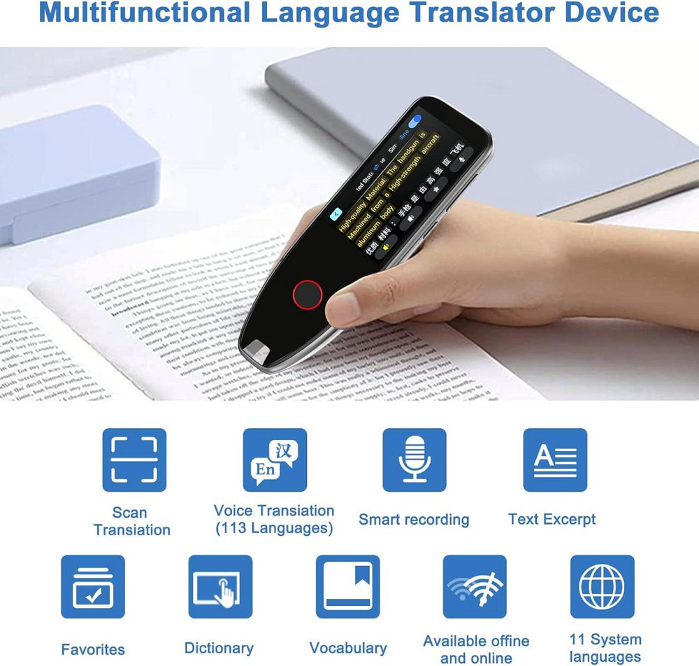 Ручка-переводчик сканирующая с LCD-экраном озвучиванием текста онлайн оффлайн переводом 113 языков портативный Киев - изображение 3