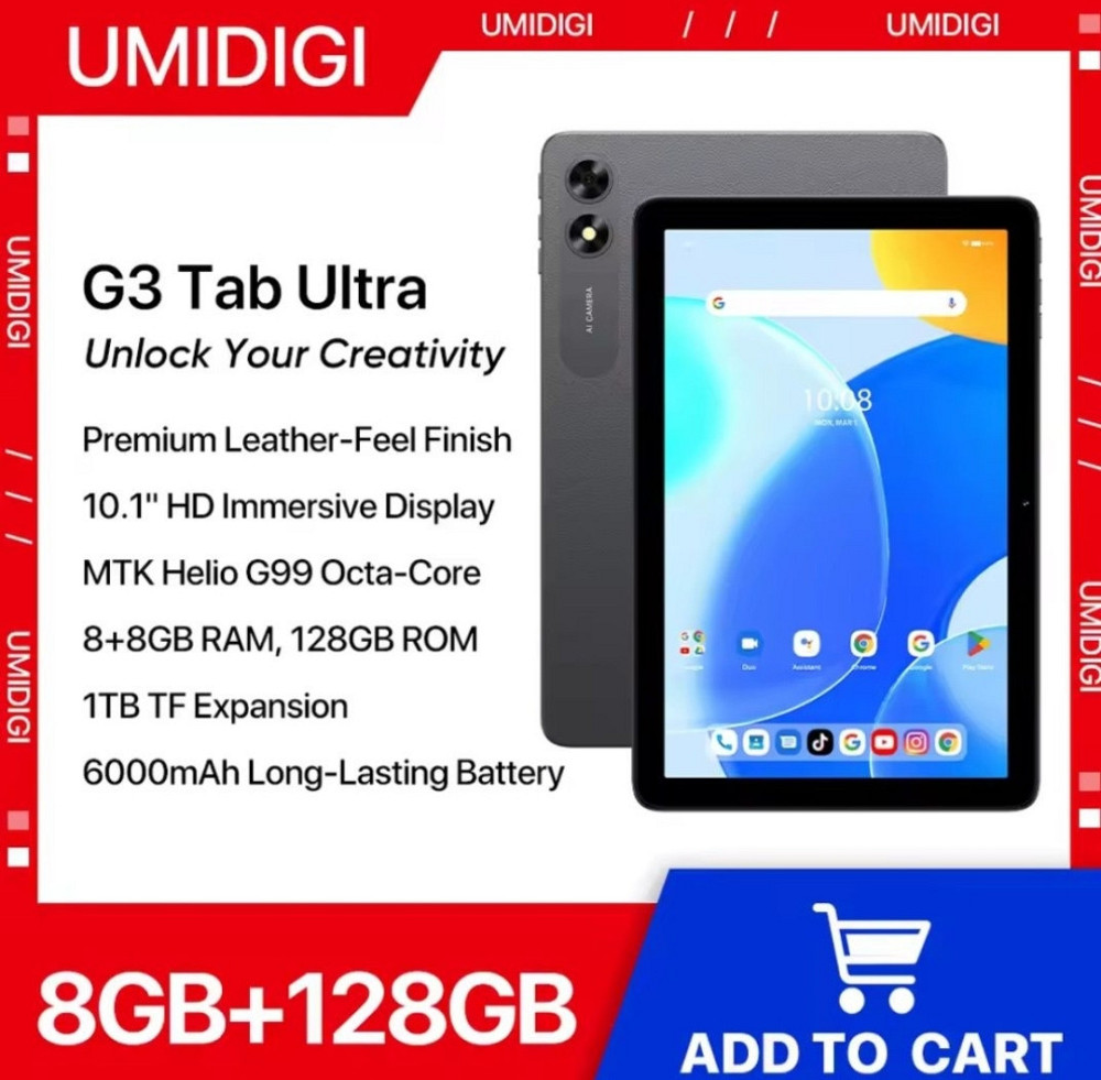 Планшет Uhidigi G3 Tab Ultra 16/128Gb. Helio G99,10,1 , 4G, 2SIM Київ - фото 5