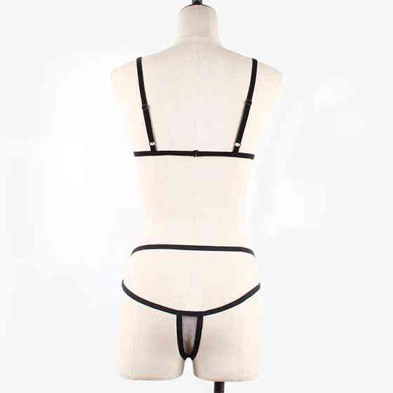 Эротический комплект в сеточку - Чёрный - S/M – Эротическое бельё Винница